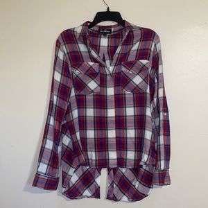Sam Edelman long flannel shirt size xs
